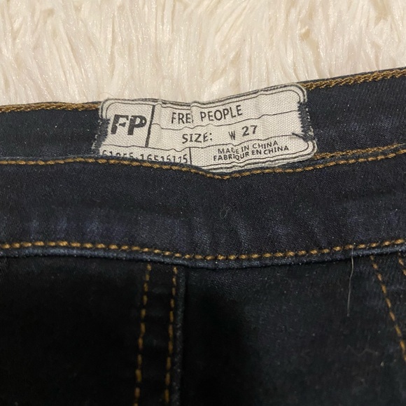 Like New Free People High Waisted Denim Short Shorts 27 - Picture 2 of 4